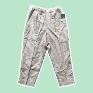 NWT ~ VTG ~ 1990s ~ Lord & Taylor ~ Khaki Linen Pants ~ Straight Leg ~ Size L